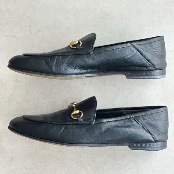 Gucci Brixton Leather Horsebit Loafers size 38 Black - Picture 10 of 14